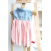 Girl's Sleeveless Chifon Pearl Top - Pink 